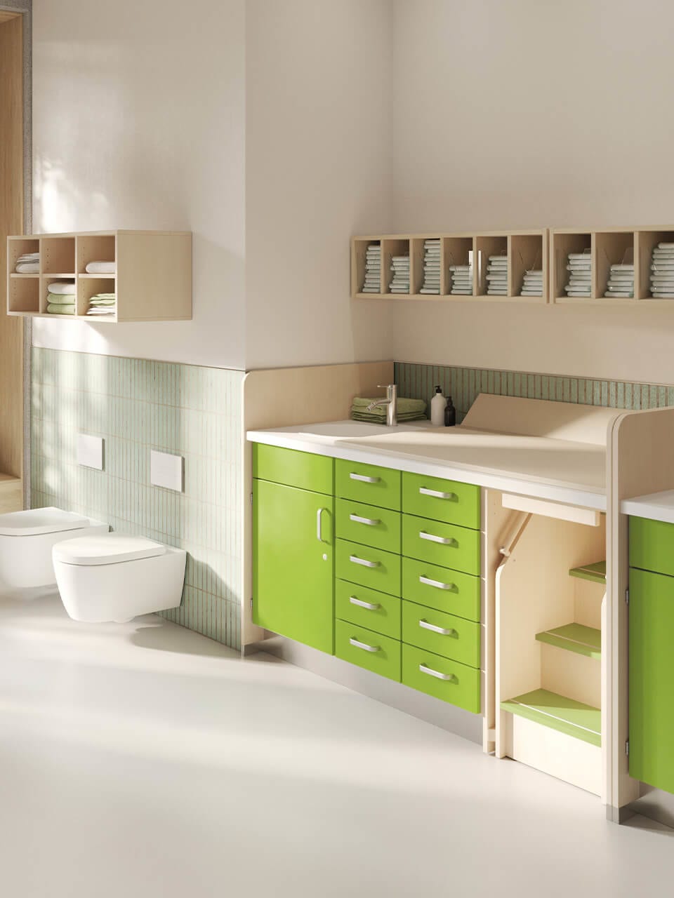 Wasch- und Wickelräume in Kindertagesstätte, Kindergarten & Co. » HABA Pro